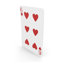 Playing Cards 6 of Hearts PNG & PSD Images