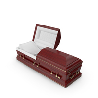 Opened Wooden Funeral Casket PNG & PSD Images