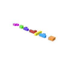Tetris Bricks Set PNG & PSD Images