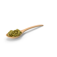 Wooden Spoon with Peeled Pumpkin Seeds PNG & PSD Images
