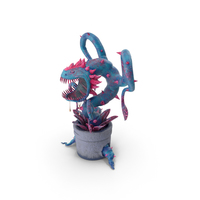 Carnivorous Flytrap Plant Blue PNG & PSD Images