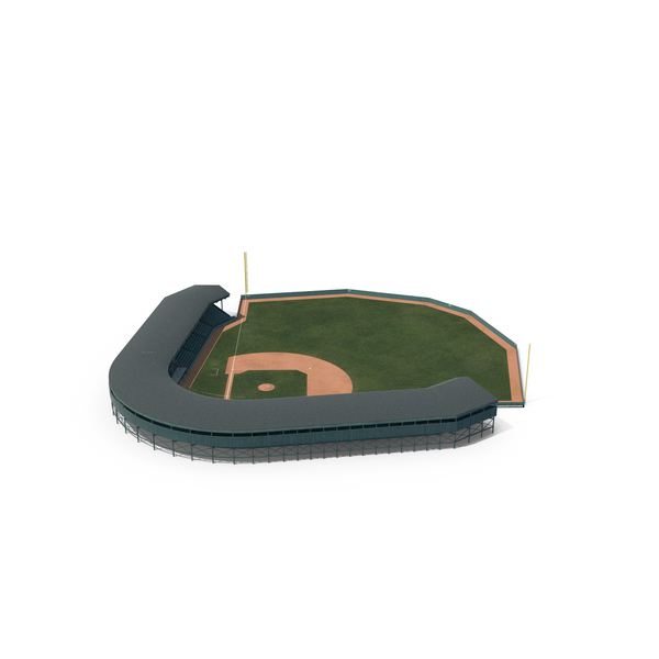 Baseball Field With Grandstand   Wooden Wall PNG & PSD Images
