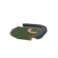 Baseball Field with Grandstand with Padded Wall PNG & PSD Images