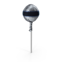 Fancy Wrapped Lollipop Silver PNG & PSD Images