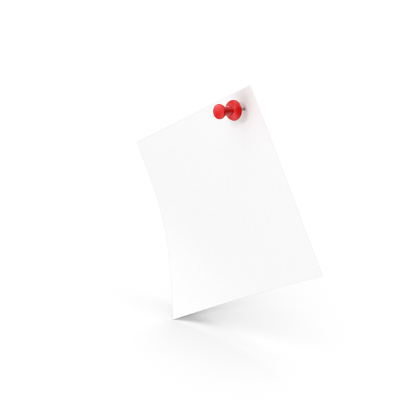 White Sticky Notes And Push Pin PNG Images & PSDs for Download