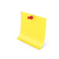 Sticky Note And Push Pin PNG & PSD Images
