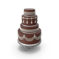 Chocolate Cascade Wedding Cake PNG & PSD Images
