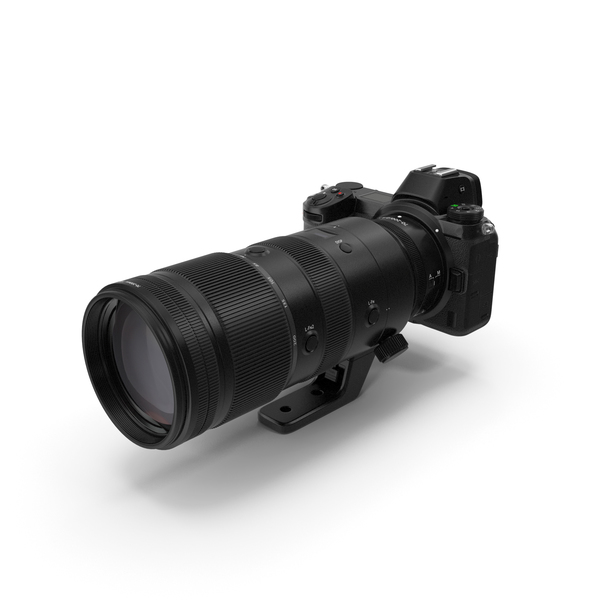Mirrorless Digital Camera with 70 200mm Lens Generic PNG & PSD Images