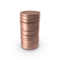 Stack of One Euro Cent Coin PNG & PSD Images