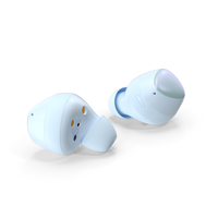 Samsung Galaxy Buds Plus TWS Earbuds Blue PNG & PSD Images