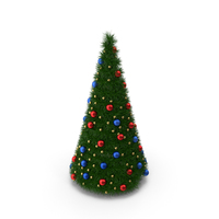 Christmas Tree with Multicolor Balls PNG & PSD Images