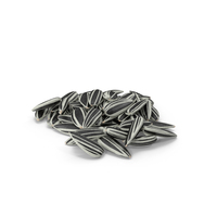 Striped Sunflower Seeds Pile PNG & PSD Images