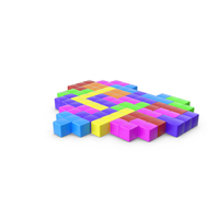 Tetris Blocks Heart PNG & PSD Images