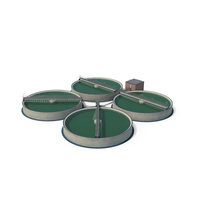 Wastewater Circular Clarifiers PNG & PSD Images
