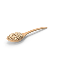 Wooden Spoon with Peeled Sunflower Seeds PNG & PSD Images