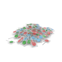 Pile of Wrapped Flat Lollipops PNG & PSD Images