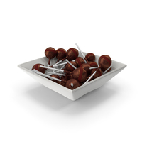 Square Bowl With Wrapped Fancy Lollipops PNG & PSD Images