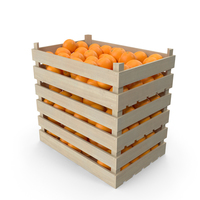 木制橙色板条箱PNG和PSD图像