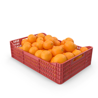 Plastic Crate with Oranges PNG & PSD Images