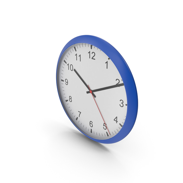 Wall Clock Blue PNG & PSD Images