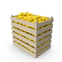 Wooden Crates with Lemons PNG & PSD Images