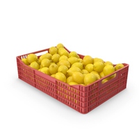 Plastic Crate With Lemons PNG & PSD Images