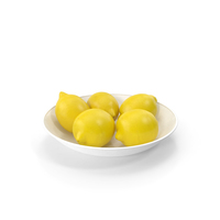 Plate with Lemons PNG & PSD Images