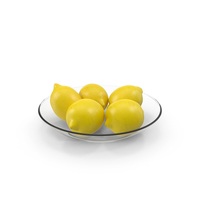 Plate Glass with Lemons PNG & PSD Images