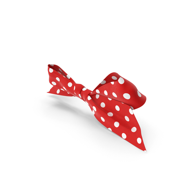 Bow with White Dot Pattern PNG & PSD Images