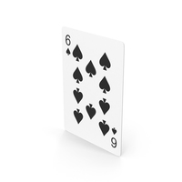 Spade Six Playing Card PNG & PSD Images