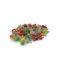 Pile of Mixed Wrapped Hard Candy PNG & PSD Images