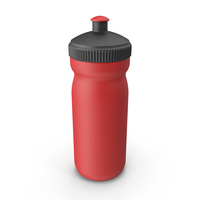 Red Sport Bottle with Black Cap PNG & PSD Images