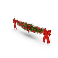 Christmas Garland with Bows PNG & PSD Images
