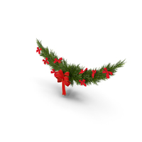 Christmas Garland with Bows PNG & PSD Images
