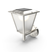 Classical Design Solar Outdoor Wall Lamp Switched On PNG & PSD Images