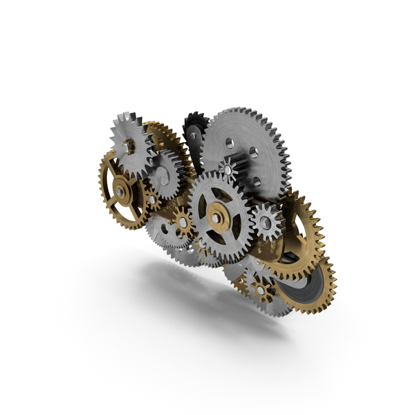 Clockwork Gear Mechanism Mixed PNG & PSD Images