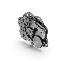 Cog Gears Mechanism Silver PNG & PSD Images