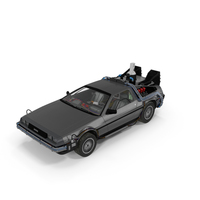 DeLorean DMC-12 Time Machine PNG & PSD Images