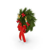 Christmas Wreath with Bows PNG & PSD Images