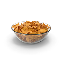 Bowl with Corn Tortilla Nacho Chips PNG & PSD Images