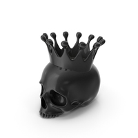 Black Skull Head Candle with Crown PNG & PSD Images