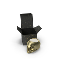 Gold Skull Head Candle with Box PNG & PSD Images