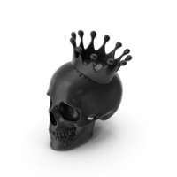 Black Skull with Crown PNG & PSD Images