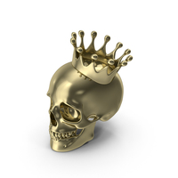 Gold Skull With Crown PNG & PSD Images