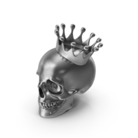 Silver Skull with Crown PNG & PSD Images