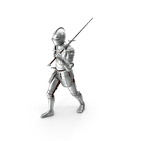 Polished Knight Plate Armor Walking Pose PNG & PSD Images