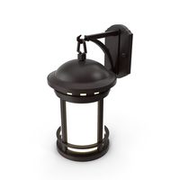 Vintage Decorative Street Wall Lantern Switched On PNG & PSD Images