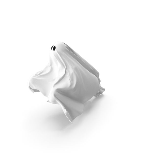 White Ghost Sheet Flying PNG & PSD Images