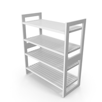 White Stackable Shoe Rack PNG & PSD Images