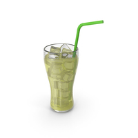 Lemonade Glass Juice With Tube PNG & PSD Images